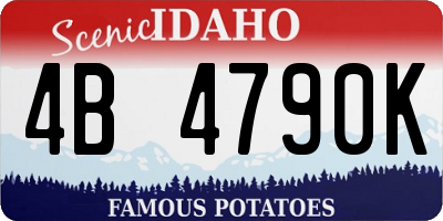 ID license plate 4B4790K