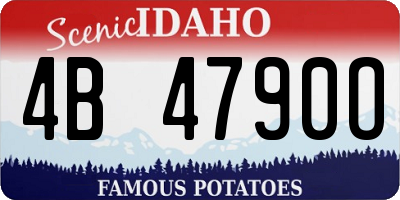 ID license plate 4B4790O