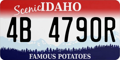 ID license plate 4B4790R