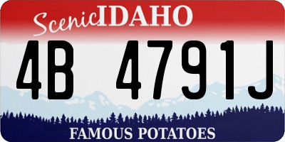ID license plate 4B4791J