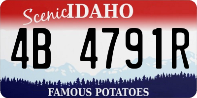 ID license plate 4B4791R