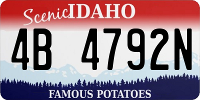 ID license plate 4B4792N