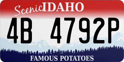 ID license plate 4B4792P