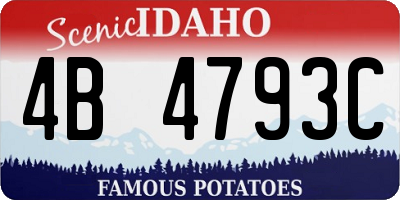 ID license plate 4B4793C