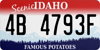 ID license plate 4B4793F