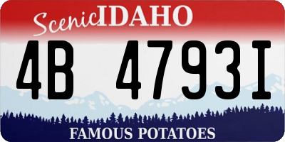 ID license plate 4B4793I
