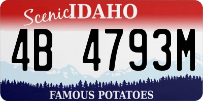 ID license plate 4B4793M