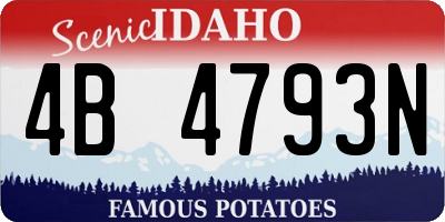 ID license plate 4B4793N