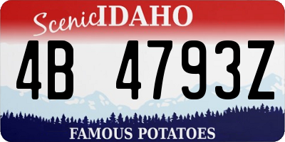 ID license plate 4B4793Z