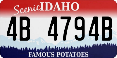 ID license plate 4B4794B