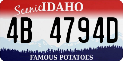 ID license plate 4B4794D