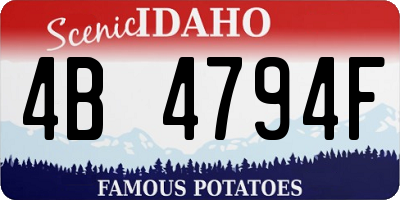 ID license plate 4B4794F