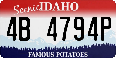 ID license plate 4B4794P