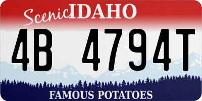 ID license plate 4B4794T