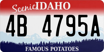 ID license plate 4B4795A