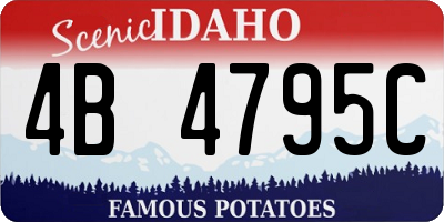 ID license plate 4B4795C