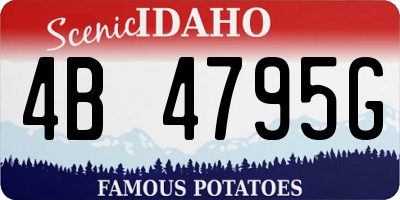 ID license plate 4B4795G
