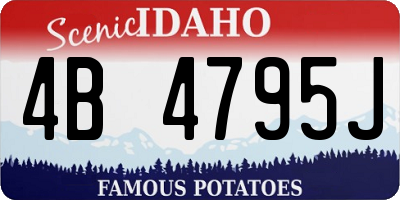 ID license plate 4B4795J