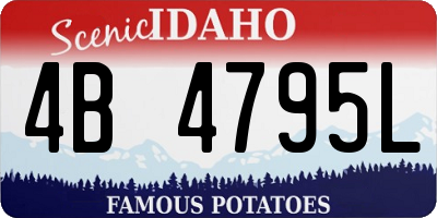 ID license plate 4B4795L