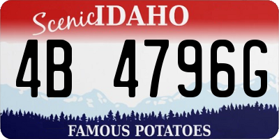 ID license plate 4B4796G