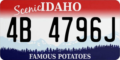 ID license plate 4B4796J
