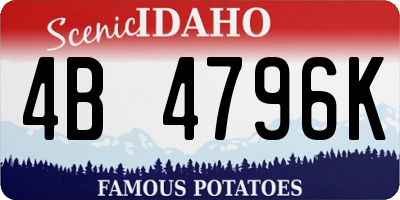 ID license plate 4B4796K
