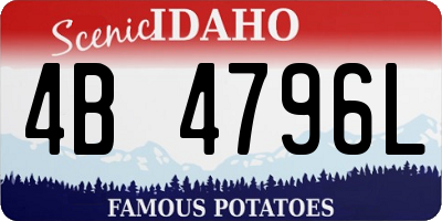 ID license plate 4B4796L