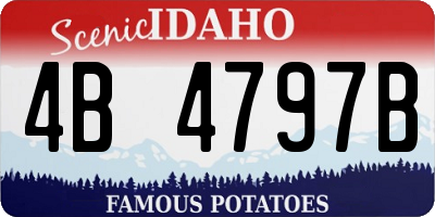 ID license plate 4B4797B