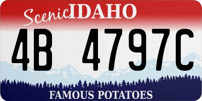 ID license plate 4B4797C