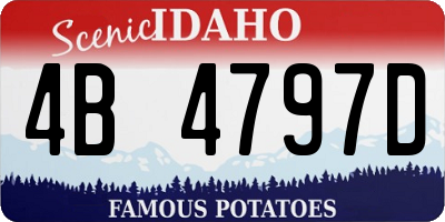ID license plate 4B4797D