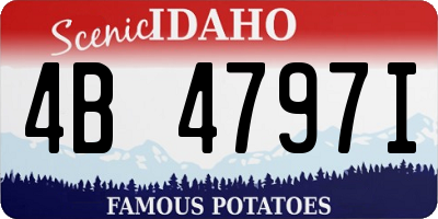 ID license plate 4B4797I