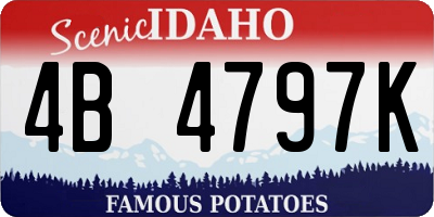 ID license plate 4B4797K