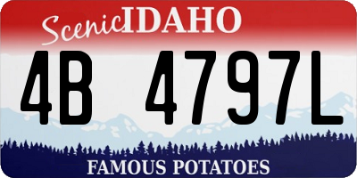 ID license plate 4B4797L