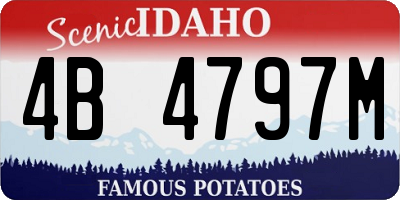 ID license plate 4B4797M