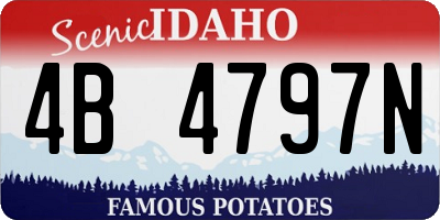 ID license plate 4B4797N