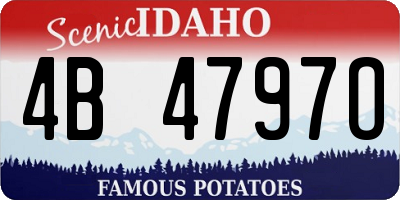 ID license plate 4B4797O
