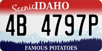 ID license plate 4B4797P