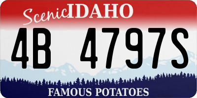 ID license plate 4B4797S