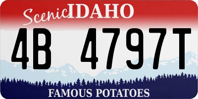 ID license plate 4B4797T