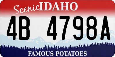 ID license plate 4B4798A
