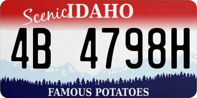 ID license plate 4B4798H