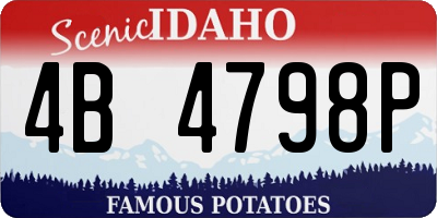 ID license plate 4B4798P