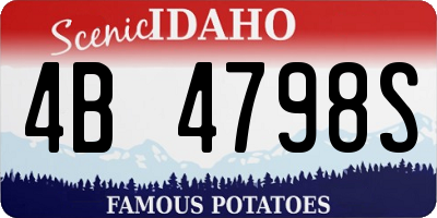 ID license plate 4B4798S