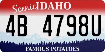 ID license plate 4B4798U