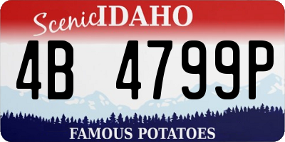 ID license plate 4B4799P