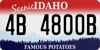ID license plate 4B4800B