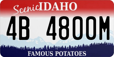 ID license plate 4B4800M