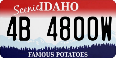 ID license plate 4B4800W