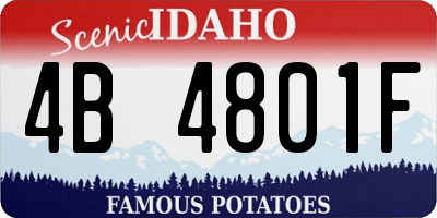ID license plate 4B4801F