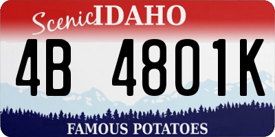 ID license plate 4B4801K